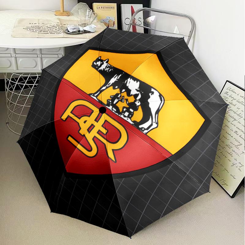 1PC Rome Wolf Football club Printed Umbrella Folding umbrella, automatic umbrella 8-Frame for Travel, camping Fan gifts Christmas Gifts