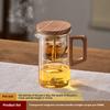GIANXI 500ML Wooden Handle Teapot High Temperature Resistant Glass Tea Set Press To Make Teapot Separation Tea Brewing Kettle