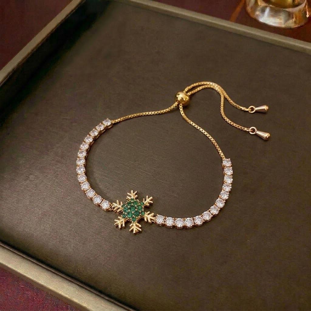 European & American Women's Zircon Flower Necklace & Rotatable Pendant Earrings Set