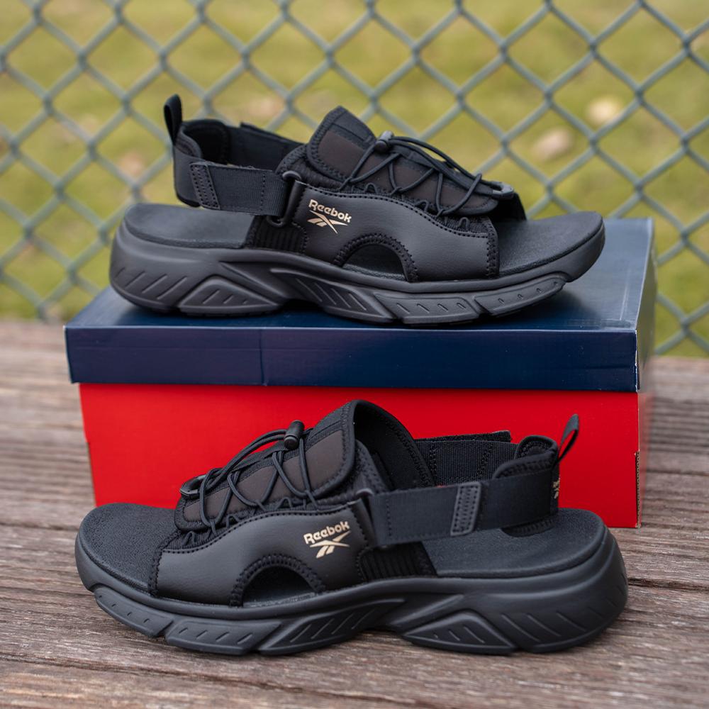 Reebok Hyperium Slide Summer Sports Casual Versatile Fashion Breathable Outdoor Beach Sandals Unisex Sandals Black 100210105