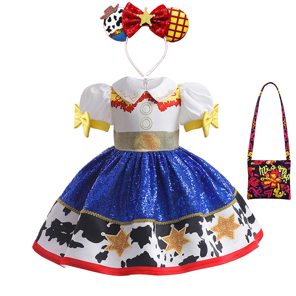 Toy Story 4 Woody Verkleedkostuum Kinderen Jessie BoPeep Cosplay Jurk Halloweenfeest Verkleedsets Podiumoptreden Outfit