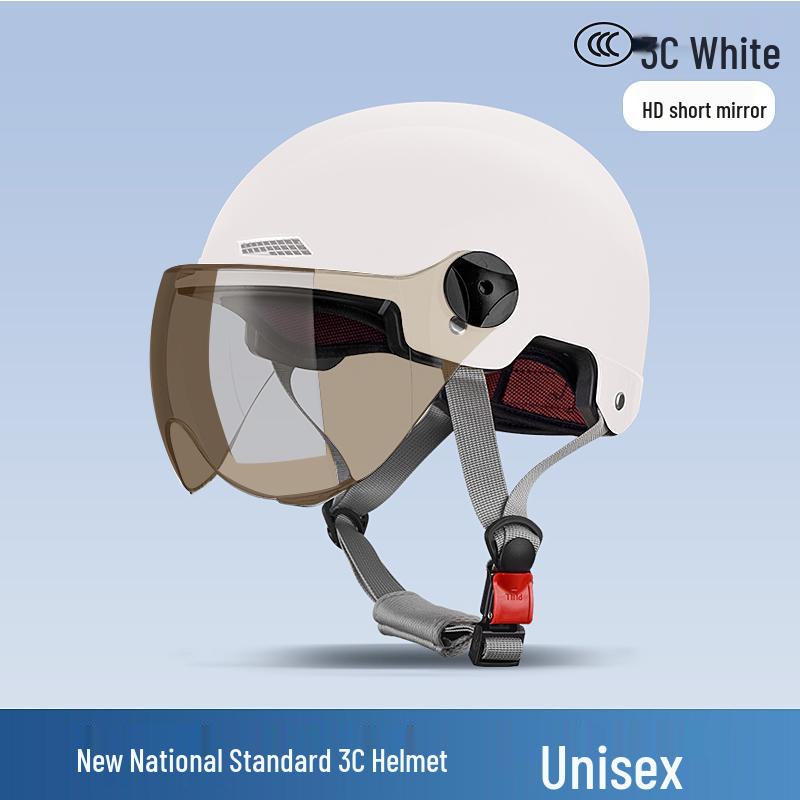 Certified 3C Electric Motorcycle Helmet: Retro, Breathable, All-Season, Lightweight for Men and Women