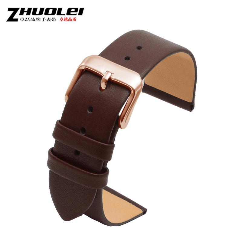 Ultra-thin soft genuine leather watchband for brand watches band 12 14 15 16 17 18 19 20mm watch strap