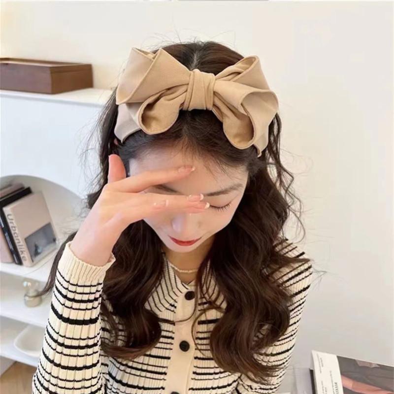 Fashion Women's Large Side Bow Knot Headband Twill Fabric Knotted Hoop for Adult Party And Shopping Fashionable Headwears
