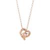 ESTELLE October Birthstone Pink Tourmaline K10 Pink Gold Heart Motif Necklace (0451-9481-0011-0000)