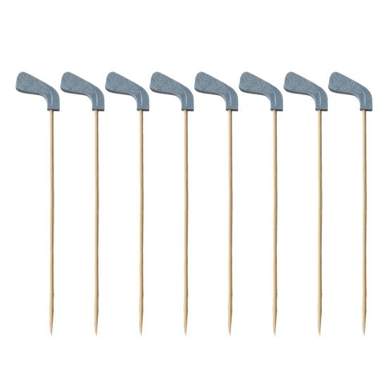 

100/200Pcs Golf Club Cocktail Picks Decorative Bamboo Skewer Sticks Party Buffet Cupcake Food Fruit Drink Appetizer Sticks Toothpicks B