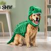 Costume Scheletro Dinosauro Tridimensionale per Animali Domestici, Abbigliamento 3D Luminescente al Buio, Cappello Morbido Peluche di Dinosauro per Cani Gatti di Halloween, Cosplay Festività