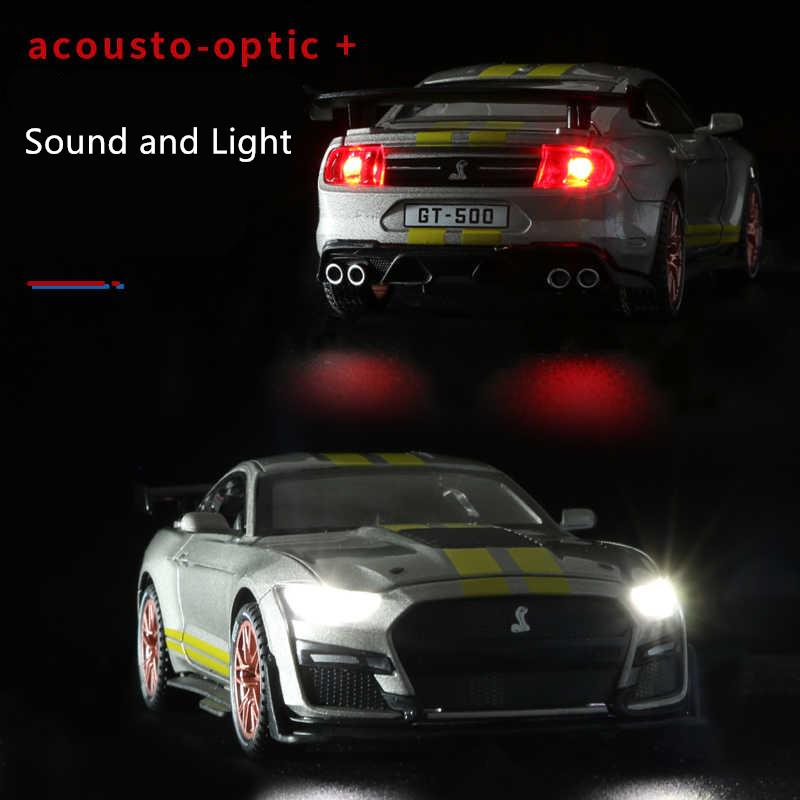 MJTU2 1:32 Ford Mustang Shelby GT500 Alloy Sports Car Model Diecast & Toy Vehicles Metal Car Model Simulation Collection Kids Toy Gift