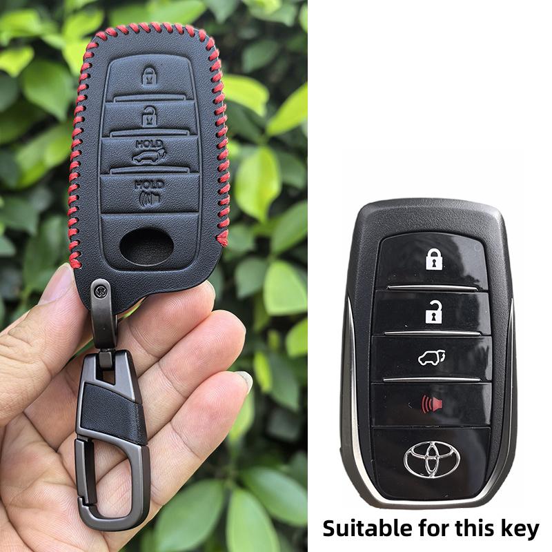 Leder Autoschlüsselabdeckung Hülle für 2023 2024 Toyota Tacoma Fortuner Corolla Venza Grand Highlander RAV4 XSE Prime Land Cruiser Hilux