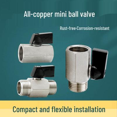 1/2 Inch Mini Copper Ball Valve, Internal & External Threads, Pneumatic Switch