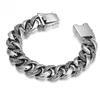 Ethnic Style 17MM Wide Bracelet S925 Sterling Silver Retro Simple Bracelet for Men Riding Motorcycle Charm Jewelry Gift
