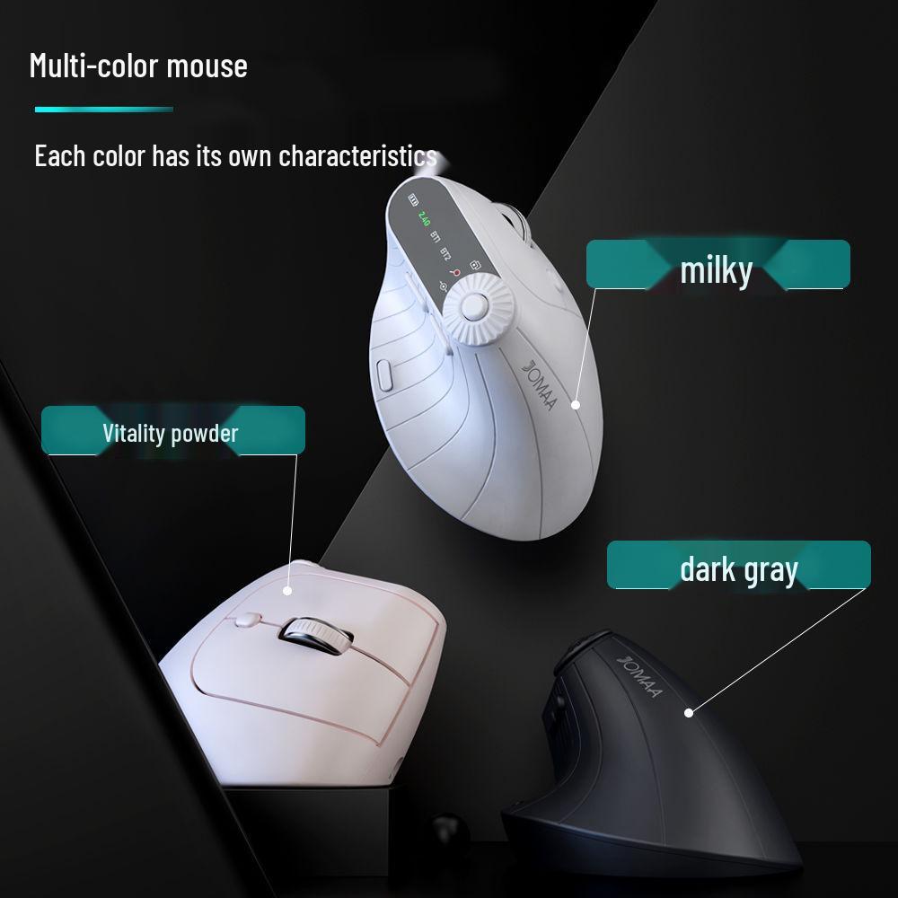 JOMAA Ergonomische kabellose Bluetooth wiederaufladbare vertikale leise Maus