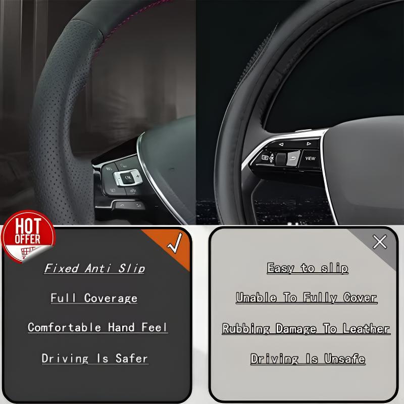 For Geely Geometry C Fit Hand‑Sewn Non‑slip Car Steering Wheel Cover Steering Wheel Protector