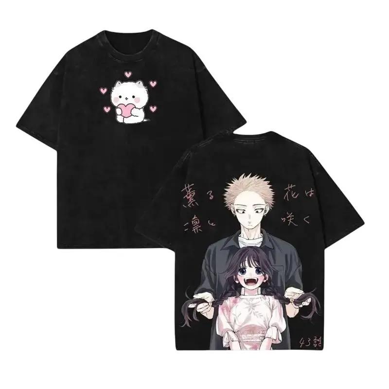 Katsuki Bakugou Graphic T-shirt My Hero Academia Anime Washed Oversized T Shirt Men Women Clothing Pure Cotton Short Sleeve Tees