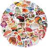 64 Cartoon Watercolor Japanese Travel Graffiti Stickers Decorative Guitar Notebook Suitcase DIY Waterproof