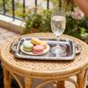 Stainless Steel Bread Tray Metal Food Platter Durable Display Tray  Home Decoration