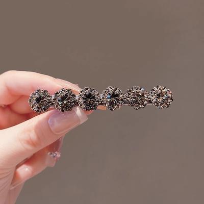 Super Flash Rhinestone Luxury Side Hair Clip Sweet Headwear for Women Girls Geometric Styling Accessories  Trendy Ornaments