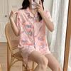 Melody Pajamas Women's Summer Cotton Short-sleeved Shorts Thin Summer Cute Ins Style Girl Loungewear Set