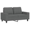 Vidaxl 2-Seater Sofa, Dark Grey, 120 Cm, Upholstered In Fabric