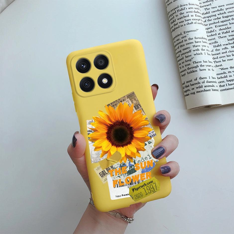 Fundas For Honor X8A 2023 Case Soft Silicone Cute Heart Back Cover Phone Cases for Huawei Honor X8a Case HonorX8A Coque Bumper