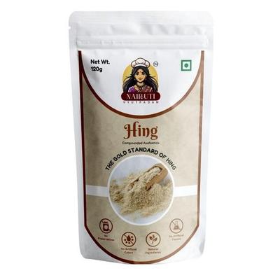 NAIRUTI VYUTPADAN Hing Powder 120g - Refill Pack | Authentic Asafoetida | Strong Aroma | Winter Digestive Support  | 100% Natural