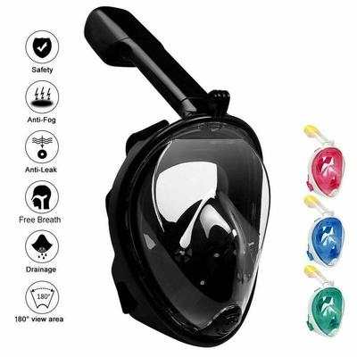 Masque complet de plongée et de natation anti-buée, tuba de Surface pour GoPro L/XL/S/M