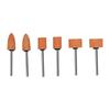 42-teiliges Schleifstein-Set für Rotationswerkzeug, 3,175 mm (1/8 Zoll) Schaft, 2 Formen, 3 Größen, Schleifkörper auf Dorn, Schärfaufsatz für Metall