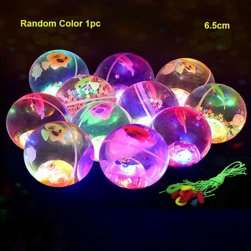 Multistyles Flash Jumping Ball Interactive Glowing Bouncy Ball Cute LED Glitter Elastic Ball