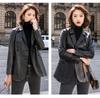 JINLUN Genuine Sheepskin and Lambskin Leather Winter Women's Jacket, Tailored, Spring, Autumn, (XL, Black)