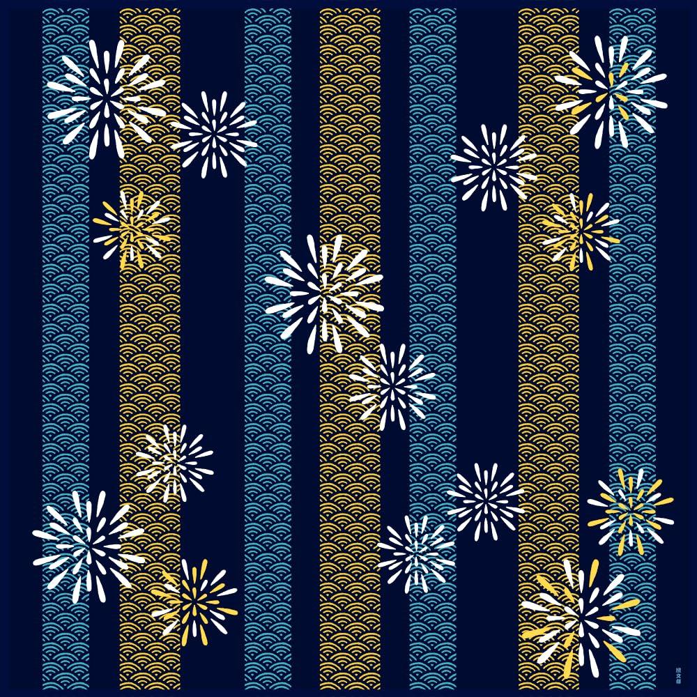 Хамамонийо Большая Ткань Фейерверк Сэйгайха (Фурошики 90см)
