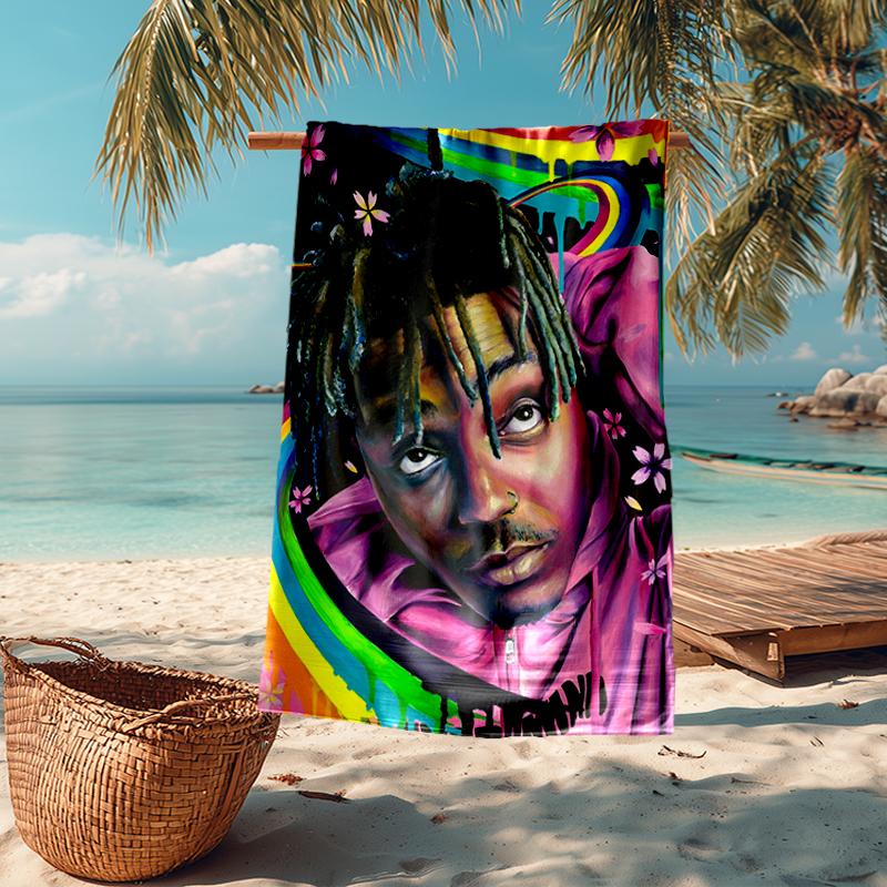 Ultra-Soft Beach Towel with Juice WRLD Theme,Ideal for Pool - Camping, Diving - Perfect Travel Essential, Vibrant Beach Towel.