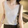 Ice Silk Women Tank Top Female Summer Loose Short Sleeveless Shirt Undershirt