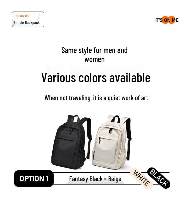 Large Capacity Korean Lightweight Backpack for Students & Travelers