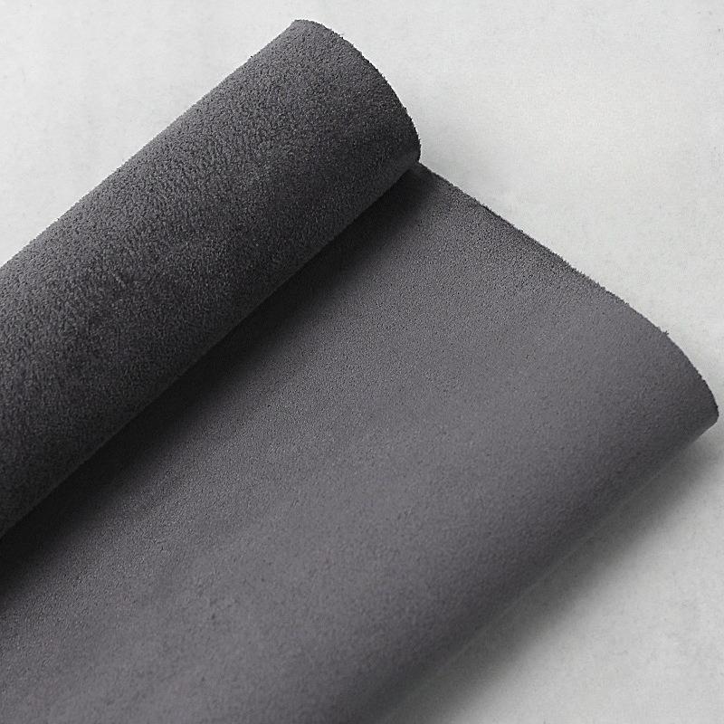 

50cm*200cm Black Gray Color Self Adhesive Suede Fabric Sticky Velvet Leather Upholstery Fabrics for Car Headliner Interior Decor 50cm x 200cm темно-сірий