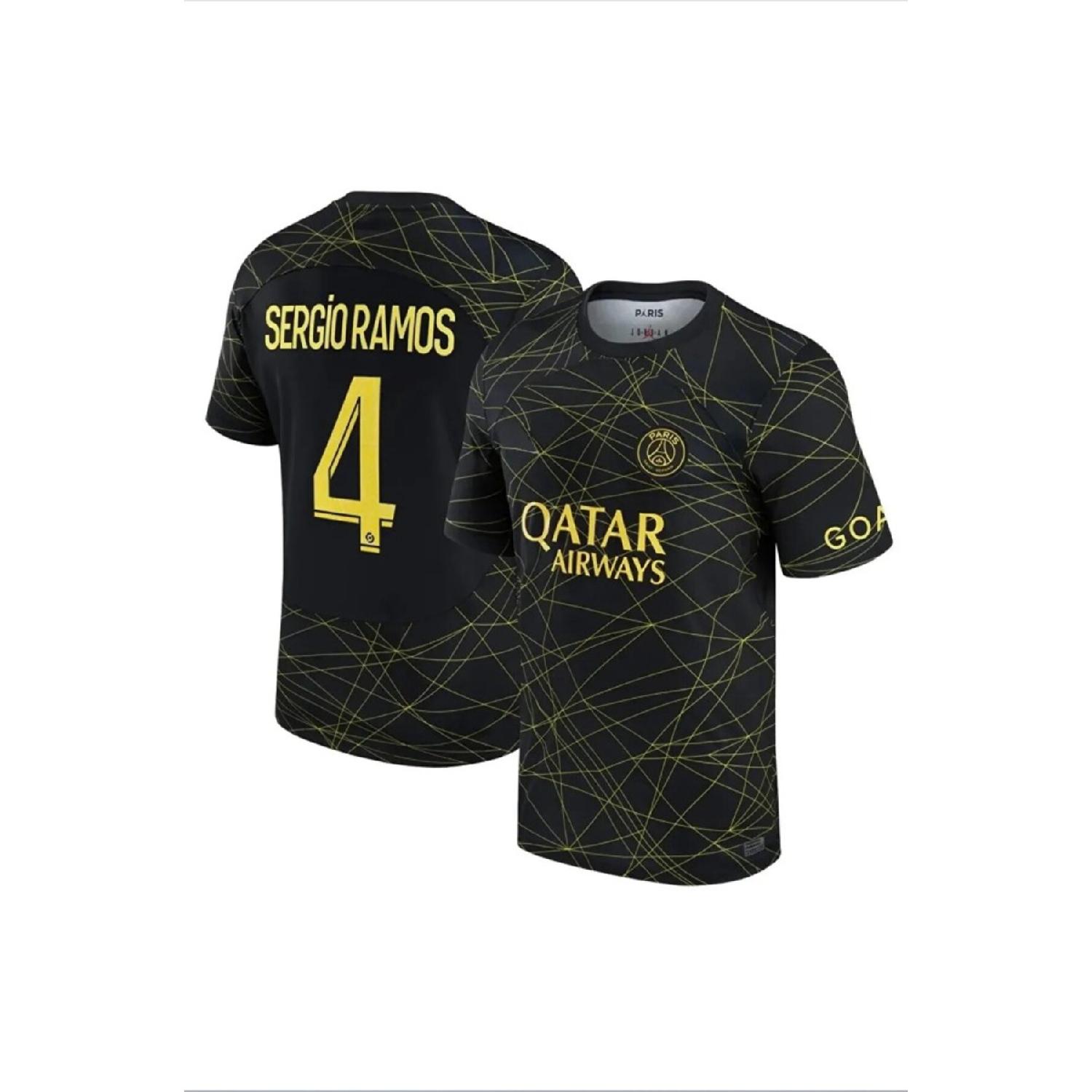 

Футбольная футболка Mega Psg Sergio Ramos 22/23 сезона, золотая