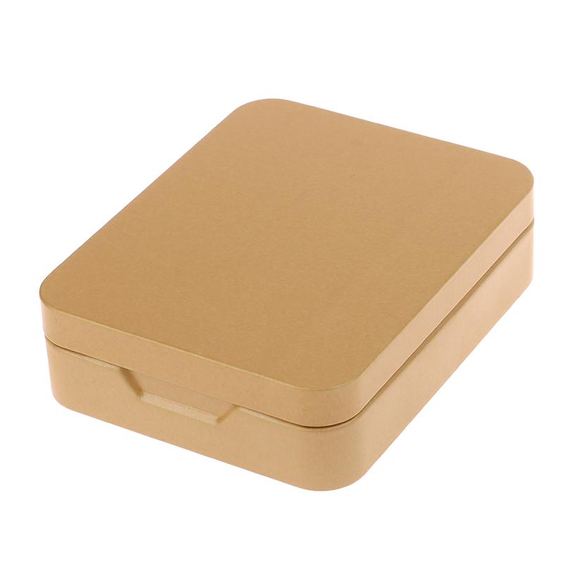 1Pc Tinplate Storage Boxes Metal Rectangular Empty Mini Box Tinplate Candy Pill Cases Hinged Containers Jewelries Organizer