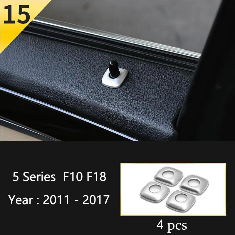 Matte Car Styling Interior Door Audio Stereo Speaker Sequ Decorative Cover Trim For BMW 5 Series F10 F11 F18 Auto Accessories