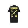 OFF WHITE Oversize'owa bawełniana koszulka z krótkim rękawem i nadrukiem strzałek OMAA027F191850101060