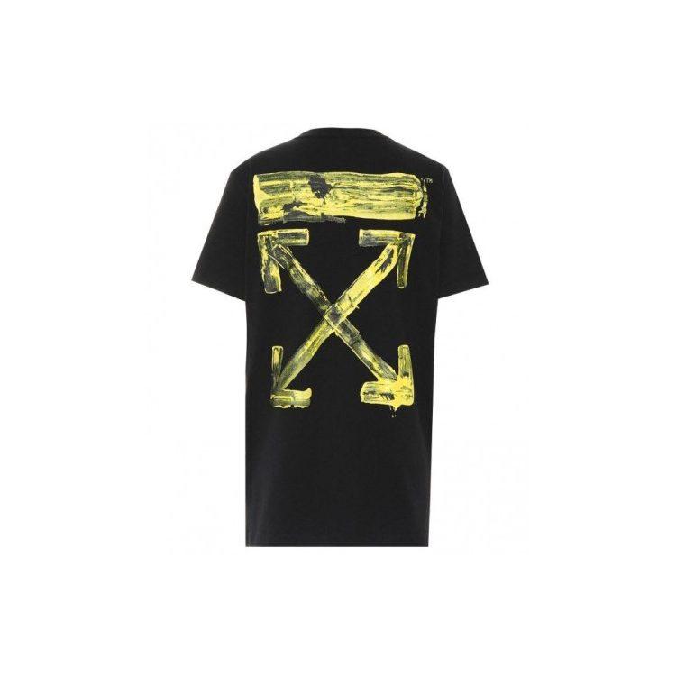 OFF WHITE Oversize'owa bawełniana koszulka z krótkim rękawem i nadrukiem strzałek OMAA027F191850101060