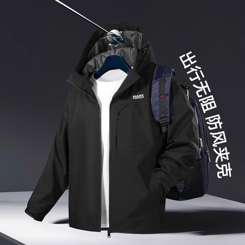 MARK FAIRWHALE Men's Hooded Windproof Work Jacket