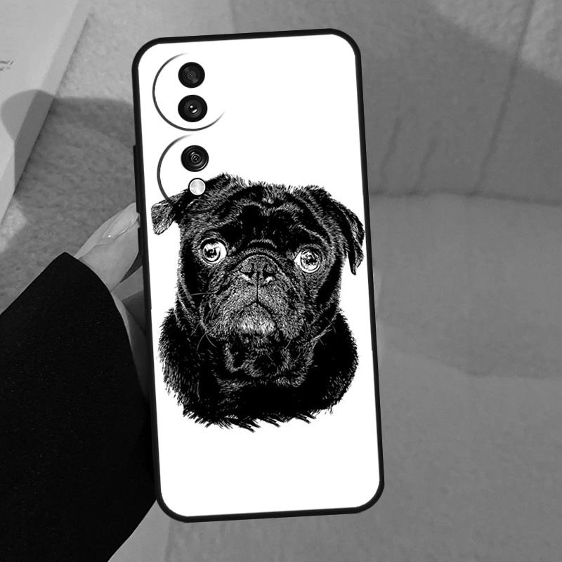 Cute Pug Dog For Honor Magic 7 5 6 8 Pro Case For Honor 200 400 50 70 90 Lite X8b X8c X9a X9b X9c X9d Win