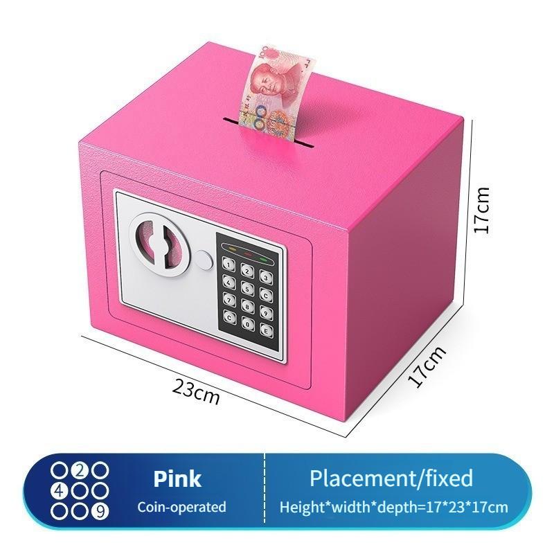 Intelligent All Steel Anti-theft Password Piggy Bank Personal Security Secret Box (With Money Slot) Mini Digital Safe Box