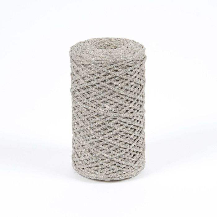 Fil Coton Recyclé Eco Vita Metallic 4mm Col. 311 beige