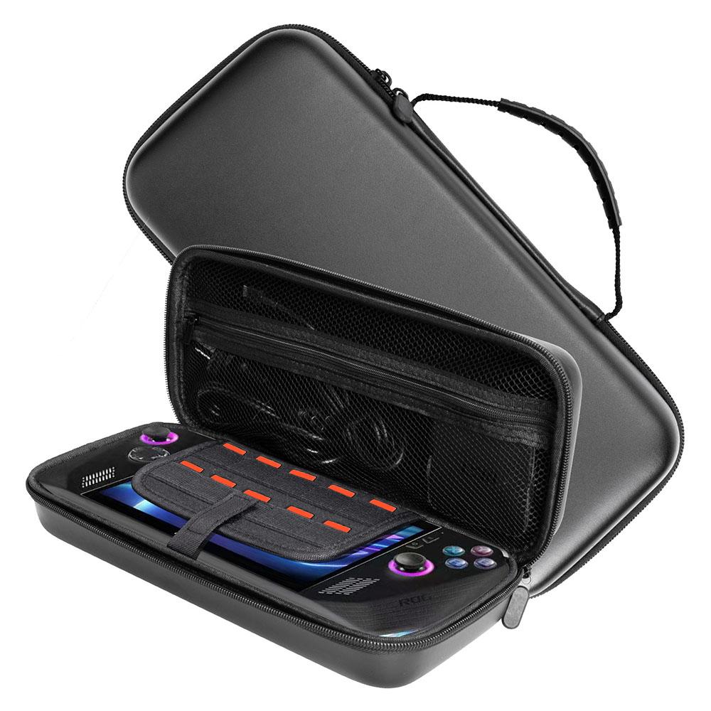 3-in-1 Kit für Asus ROG Ally X Silikonhülle Tragbare Reise-Trageabdeckung mit Displayschutz aus gehärtetem Glas