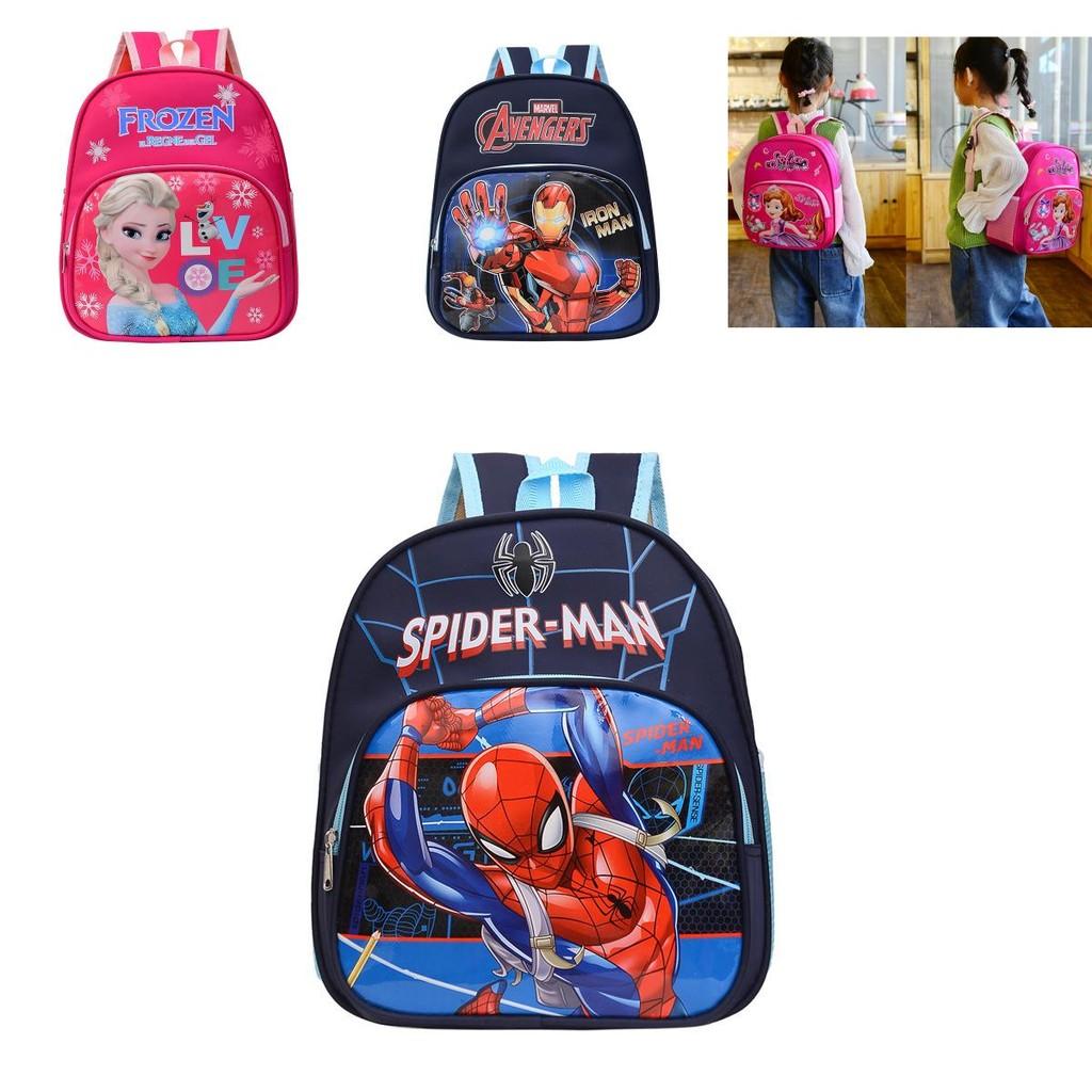 High Capacity Frozen Spiderman Iron Man Kid's Backpack For School And Travel