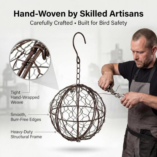 Handmade Alpaca Fiber Bird Nest for Garden Natural Biodegradable Nest Refill