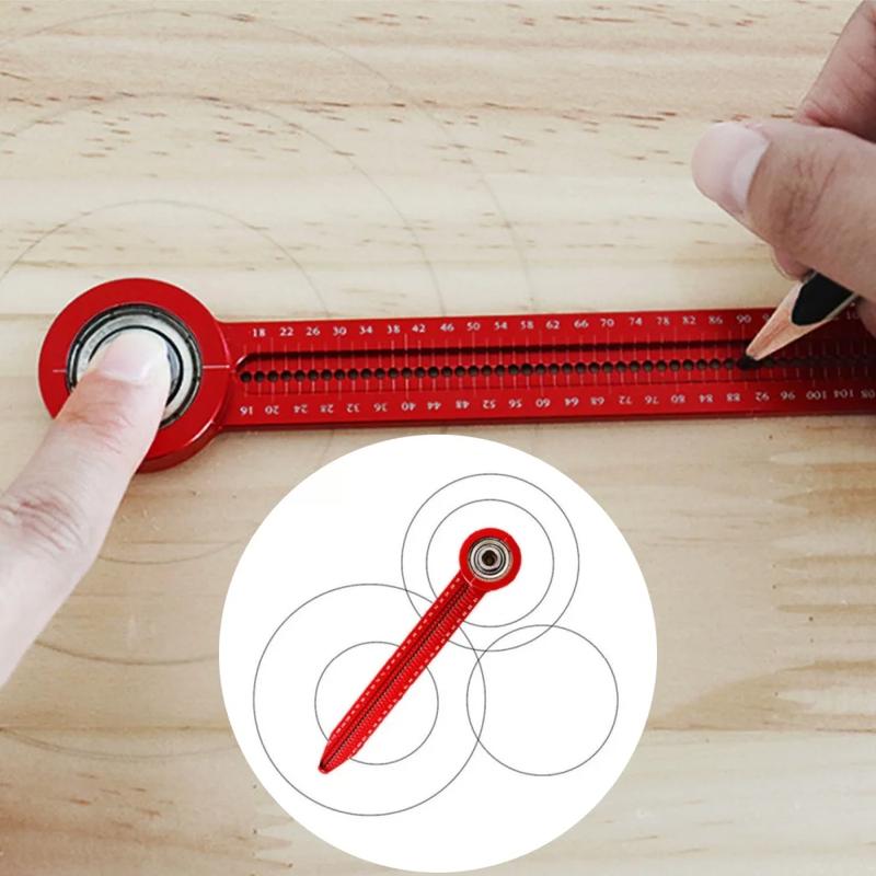 Portable Woodworking Compass Alloy Scribe 360 Degree Round Marking Gauge Precision Circle Maker Carpenter Tool for Tiny Circles