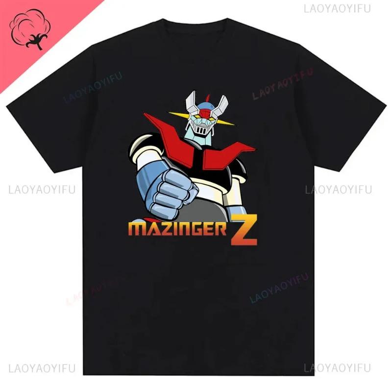 Mazinger Z Dark Robot Men's Personality Pattern Printed Cotton T-Shirt Vintage Tees Stylish Chic T Shirts Crewneck Clothing Top