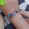 Design Eisburg Armband Perlen, Winterliche Atmosphäre Kristall S925 Silber DIY Perlenzubehör
