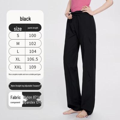 Aiwugo Women's High-Waist Wide-Leg Dance Pants